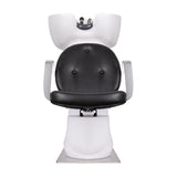 Gabbiano Asti Hair Wash Unit Black & White - full product view on a white background