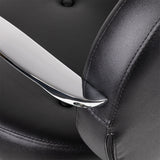 Gabbiano Asti Hair Wash Unit Black & White - close-up of the upholstery and construction details