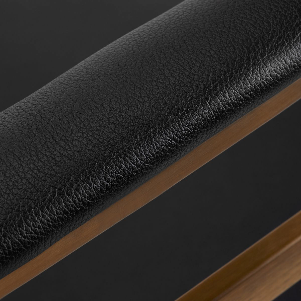 Gabbiano Avila Hair Salon Styling Chair Black & Gold - close-up of the upholstery and construction details