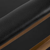 Gabbiano Avila Hair Salon Styling Chair Black & Gold - close-up of the upholstery and construction details
