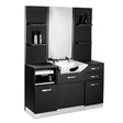 Gabbiano B085 Barber Console With Washbasin Black - isolated on a white background