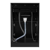 Gabbiano Barber Backwash Station Bb06 Black - front view of the complete wash unit