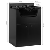 Gabbiano Barber Backwash Station Bb06 Black - close-up of a functional part of the basin unit