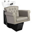 Gabbiano Barber Backwash Unit Berlin Grey - full product view at an angle on a white background