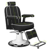 Gabbiano Barber Chair Amadeo Black - side view on a white background