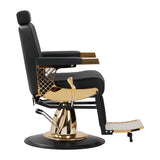 Gabbiano Barber Chair Marcus Gold - front view on a white background