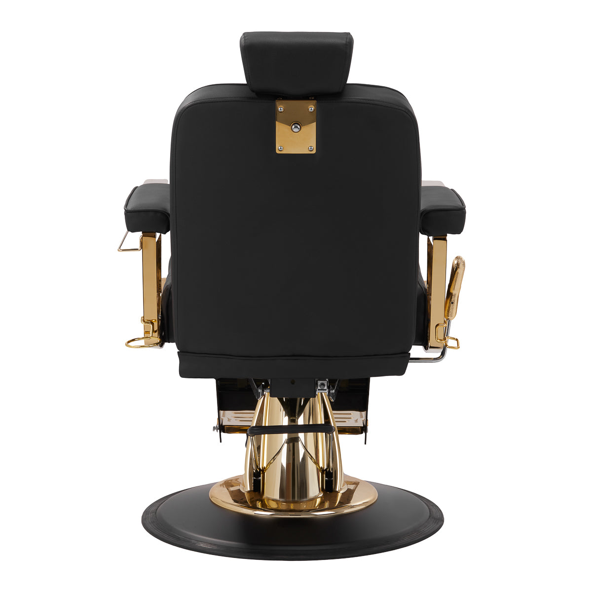 Gabbiano Barber Chair Marcus Gold - rear view on a white background