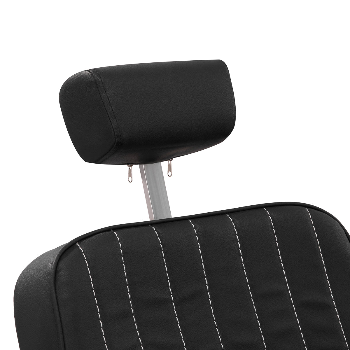 Gabbiano Barber Chair Marcus Gold - close-up of the upholstery, frame and footrest details