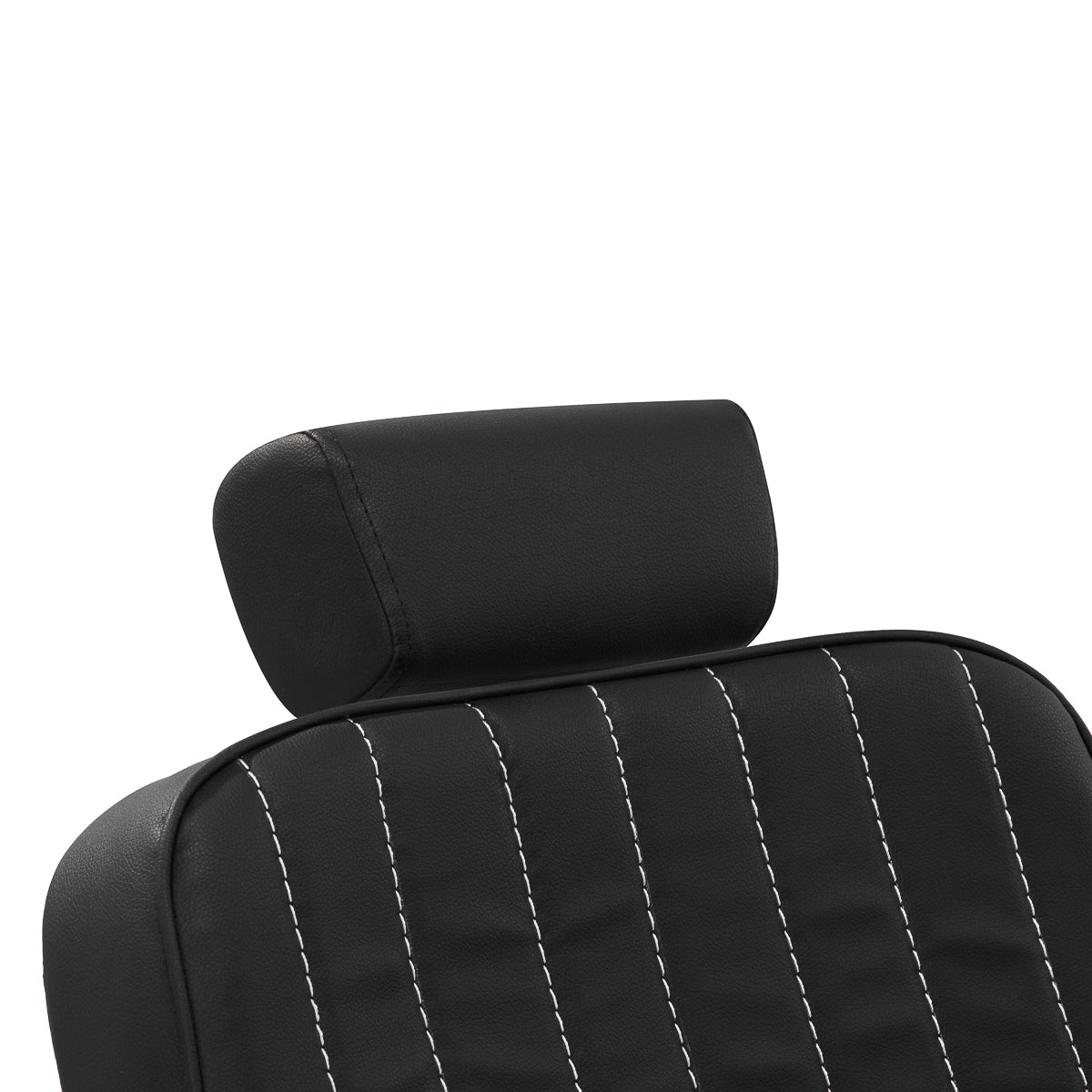 Gabbiano Barber Chair Marcus Gold - close-up of the upholstery, frame and footrest details