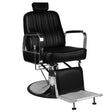 Gabbiano Barber Chair Patrizio Black - angled front view on a white background