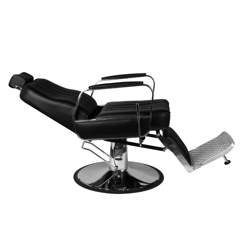 Gabbiano Barber Chair Patrizio Black - front view on a white background