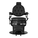 Gabbiano Barber Chair President Black - front view on a white background