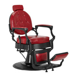 Gabbiano Barber Chair President Red - angled front view on a white background