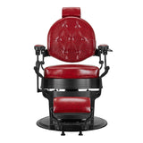 Gabbiano Barber Chair President Red - front view on a white background