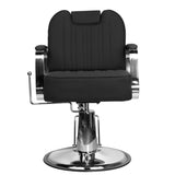 Gabbiano Barber Chair Stern Black - rear view on a white background