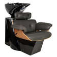 Gabbiano Barber Hair Wash Unit Florence Grey - full product view at an angle on a white background