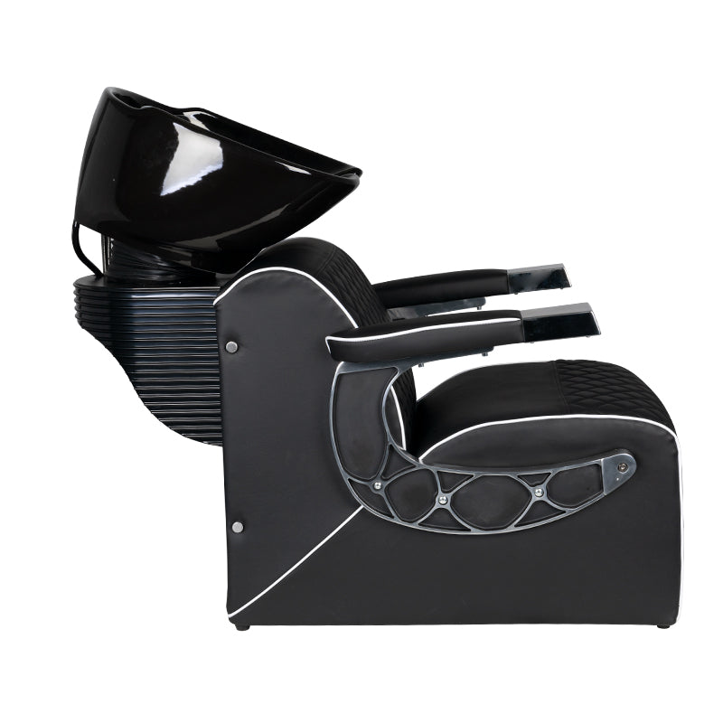Gabbiano Barber Hair Wash Unit Simone Black - close-up of a functional part of the basin unit