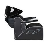 Gabbiano Barber Hair Wash Unit Simone Black - close-up of a functional part of the basin unit