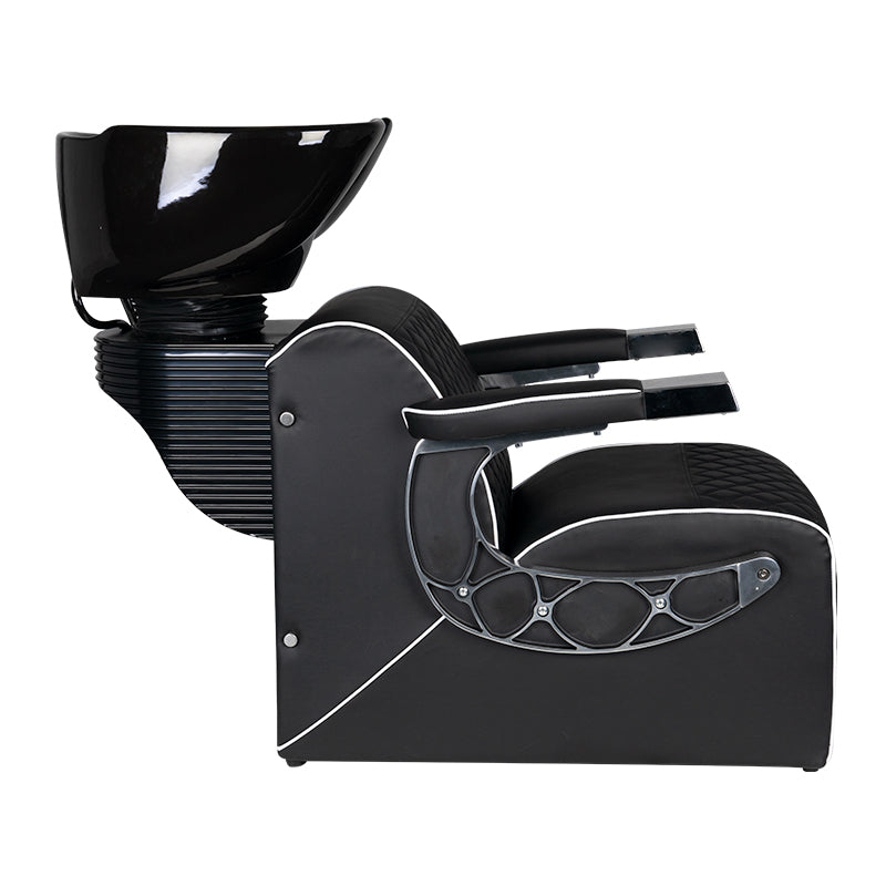Gabbiano Barber Hair Wash Unit Simone Black - close-up of a functional part of the basin unit