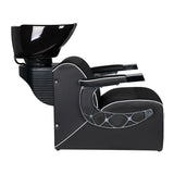 Gabbiano Barber Hair Wash Unit Simone Black - close-up of a functional part of the basin unit