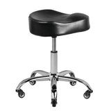 Gabbiano Beauty Salon Stool A450 Black - full product view on a white background