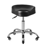 Gabbiano Beauty Salon Stool A450 Black - full product view on a white background