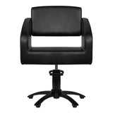 Gabbiano Bergen Barber Chair Black - front view on a white background