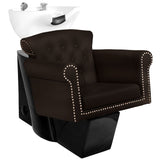 Gabbiano Berlin Backwash Unit Brown - full product view at an angle on a white background