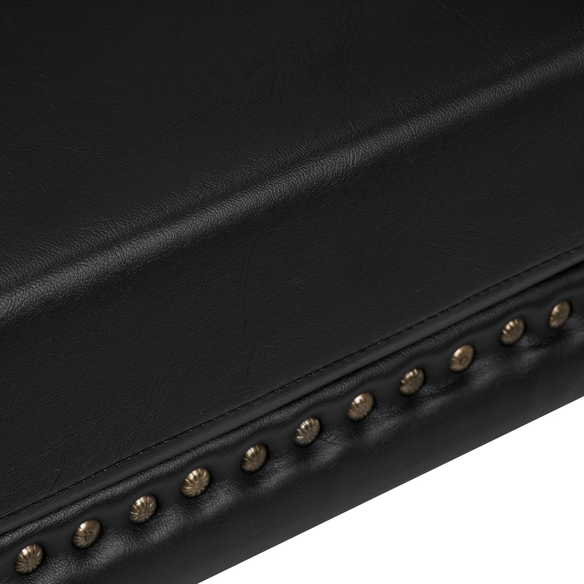 Gabbiano Berlin Hair Salon Styling Chair Black & Gold - close-up of the upholstery and construction details
