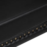 Gabbiano Berlin Hair Salon Styling Chair Black & Gold - close-up of the upholstery and construction details
