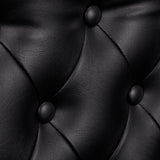 Gabbiano Berlin Hair Salon Styling Chair Black & Gold - close-up of the upholstery and construction details