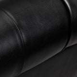 Gabbiano Berlin Hair Salon Styling Chair Black & Gold - close-up of the upholstery and construction details