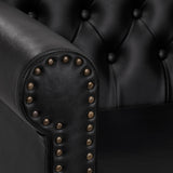 Gabbiano Berlin Hair Salon Styling Chair Black & Gold - close-up of the upholstery and construction details