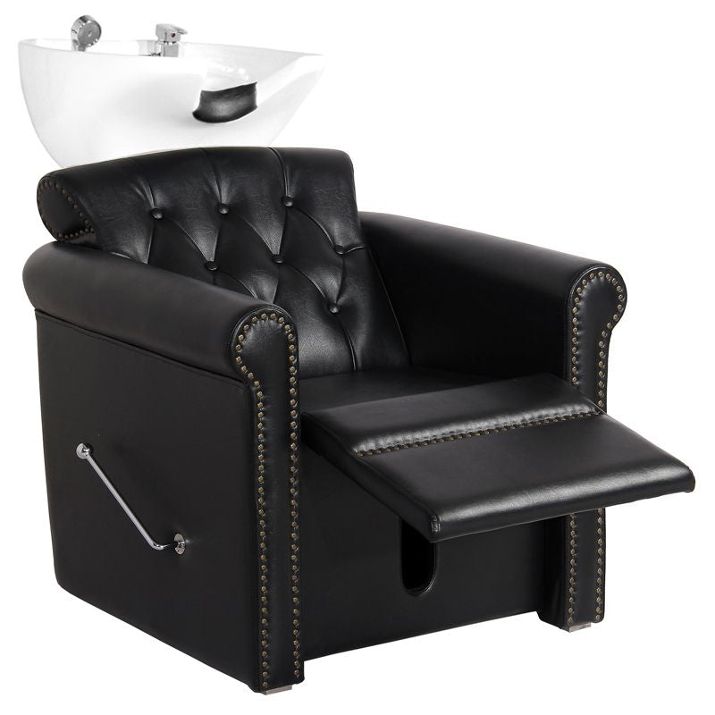 Gabbiano Berlin Lux Backwash Unit Black - close-up of a functional part of the basin unit