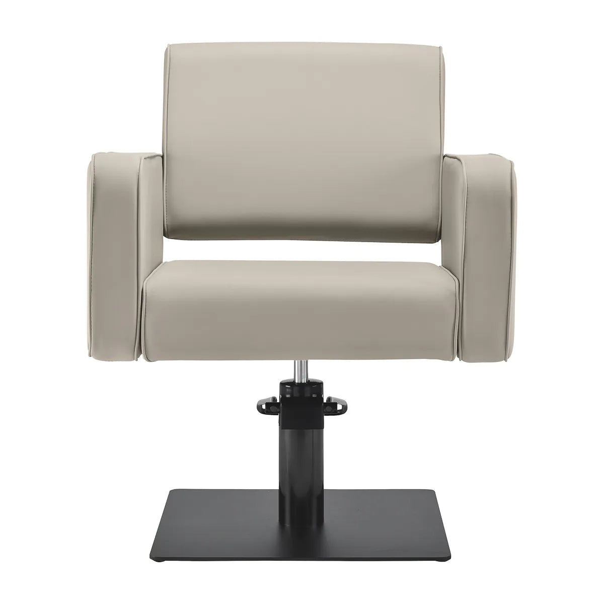 Gabbiano Bilbao Hair Salon Styling Chair Grey & Beige - side view on a white background