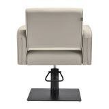 Gabbiano Bilbao Hair Salon Styling Chair Grey & Beige - front view on a white background