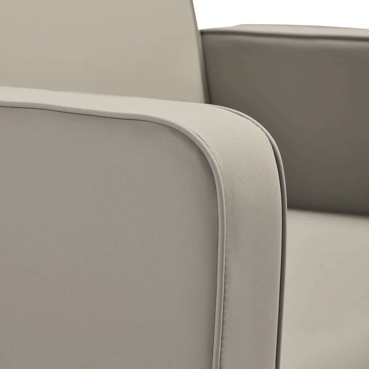 Gabbiano Bilbao Hair Salon Styling Chair Grey & Beige - close-up of the upholstery and construction details
