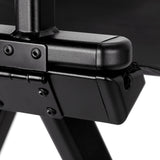 Gabbiano Black Aluminium Make-up Chair - close-up of the upholstery and construction details