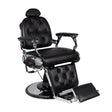 Gabbiano Black Barber Chair Pietro - angled front view on a white background
