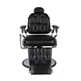 Gabbiano Black Barber Chair Pietro - side view on a white background