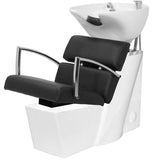 Gabbiano Brussels Backwash Unit Black - front view of the complete wash unit