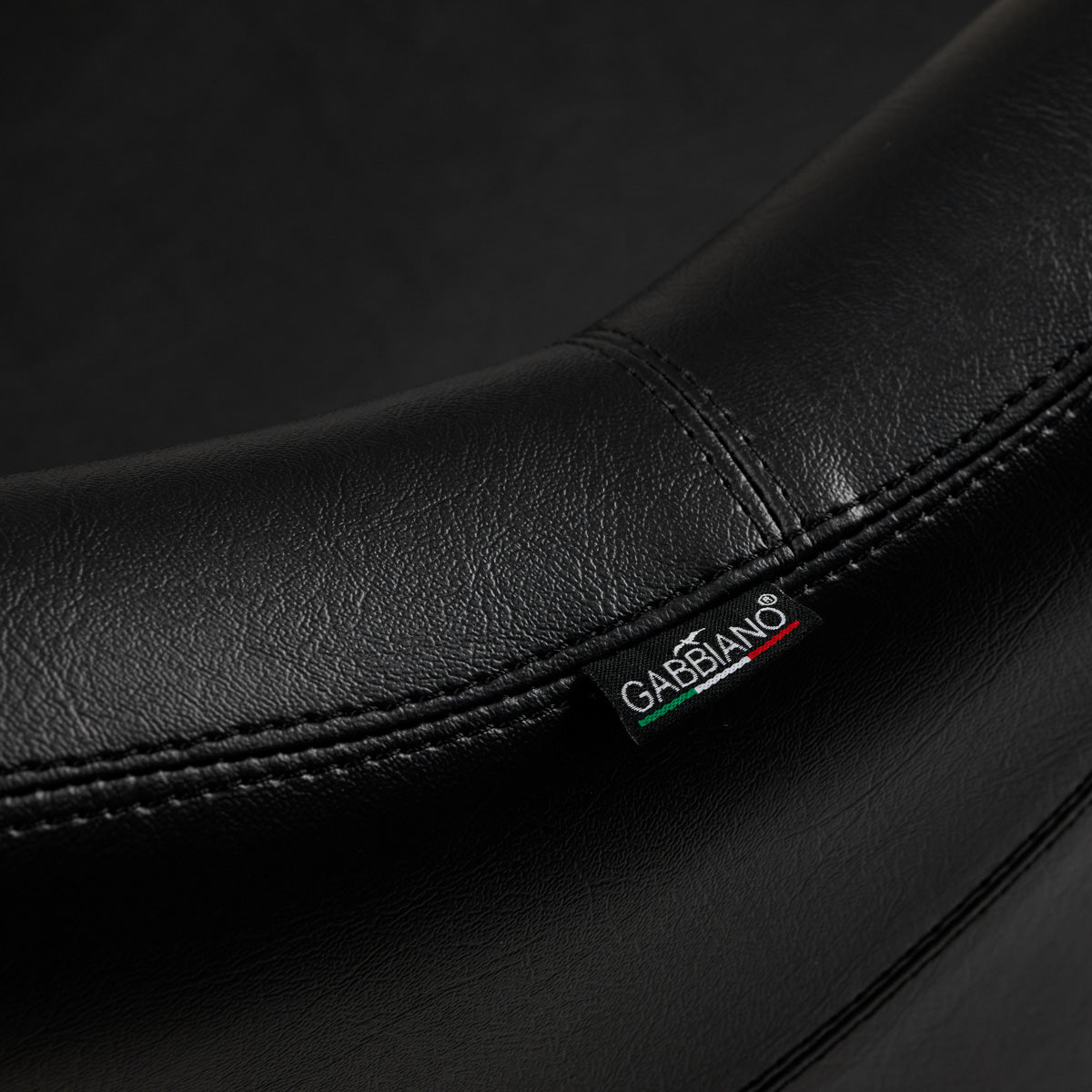 Gabbiano Burgos Hair Salon Styling Chair Black & Gold - close-up of the upholstery and construction details