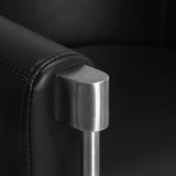Gabbiano Burgos Hair Salon Styling Chair Black - close-up of the upholstery and construction details