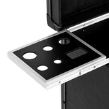 Gabbiano C12 Hairdressing Trolley Black - displayed in a professional treatment-room setting