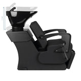 Gabbiano C37 Hairdressing Backwash Unit Black - full product view on a white background