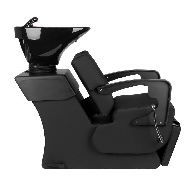 Gabbiano C37 Hairdressing Backwash Unit Black - close-up of a functional part of the basin unit