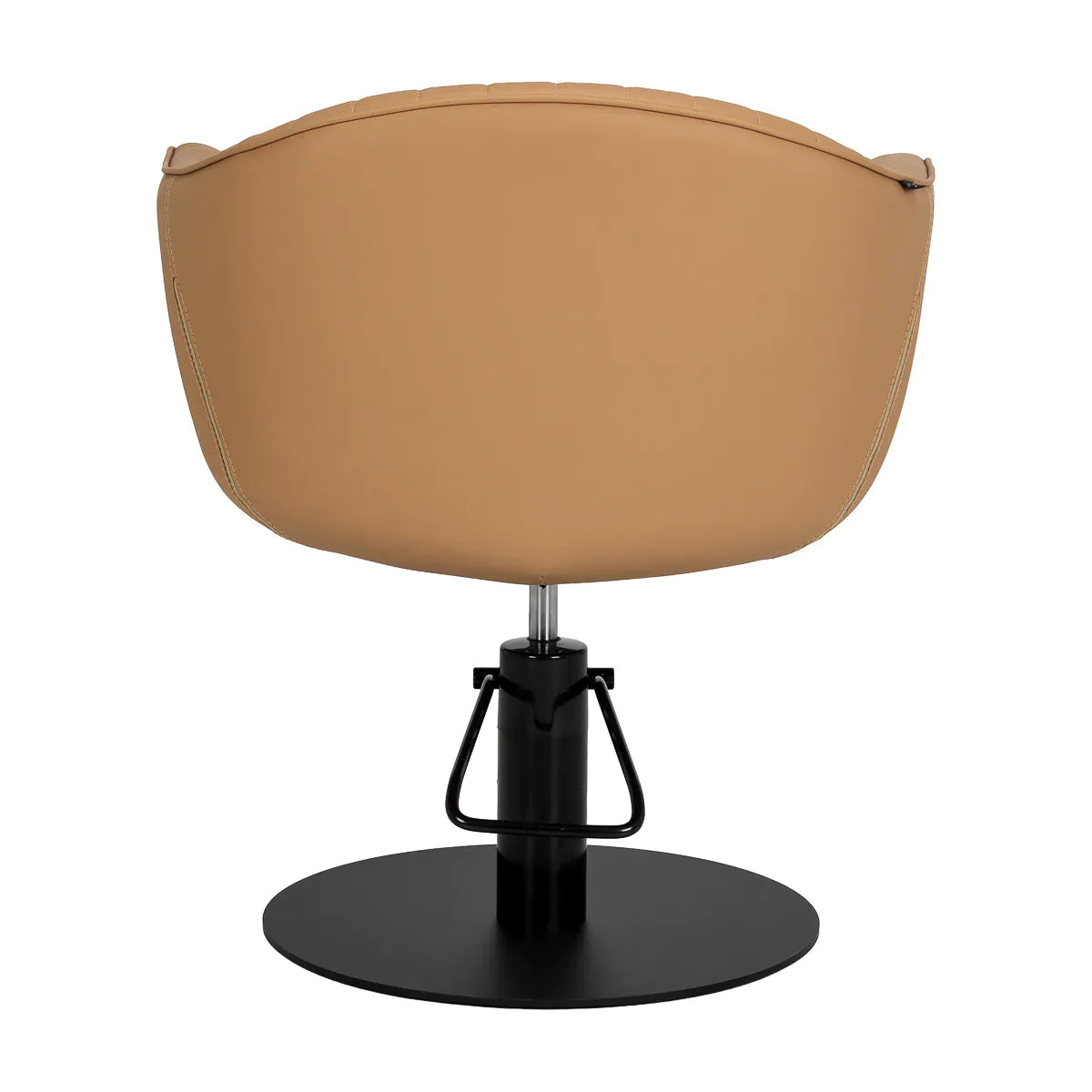 Gabbiano Copenhagen Hair Salon Styling Chair Caramel - front view on a white background