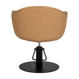 Gabbiano Copenhagen Hair Salon Styling Chair Caramel - front view on a white background