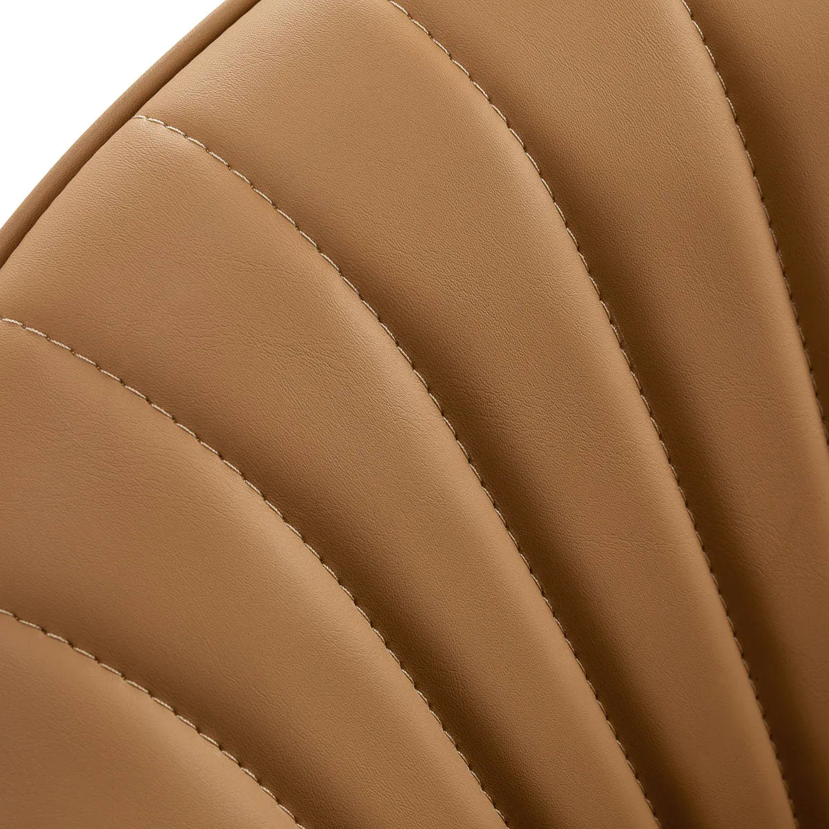 Gabbiano Copenhagen Hair Salon Styling Chair Caramel - close-up of the upholstery and construction details