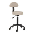 Gabbiano D026 Beauty Chair Grey & Beige - full product view at an angle on a white background
